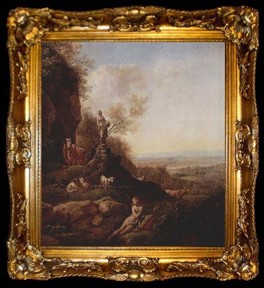framed  Johann Christian Klengel Italienische Landschaft, ta009-2